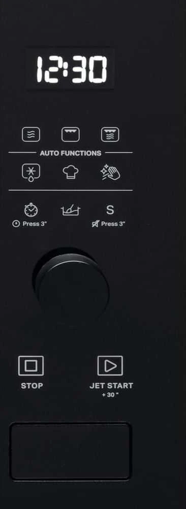 Whirlpool WMF201G mikrobangų krosnelė Įmontuoti Mikrobangų krosnelė su kepsninės funkcija 20 L 800 W Juoda, Nerūdijančiojo plieno