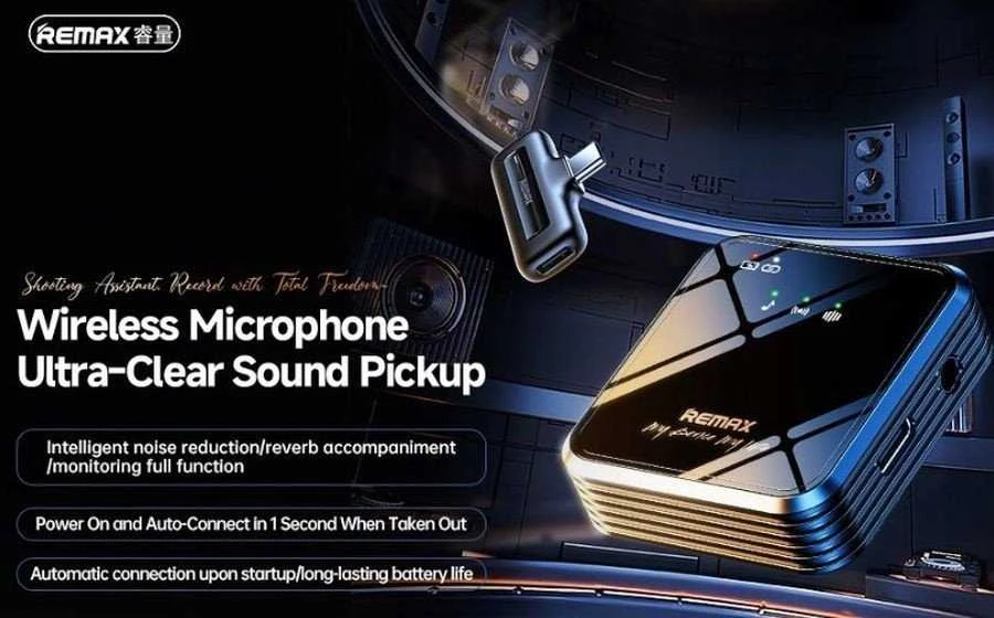 Mikrofonas Remax K11 USB-C juodas