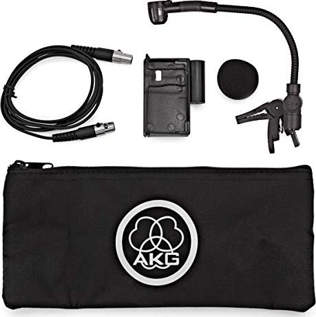 AKG C519 M – „Gooseneck“ tipo instrumentinis mikrofonas su fantominio maitinimo adapteriu į XLR