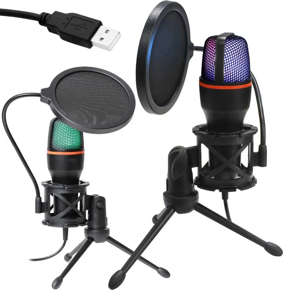 Studijos mikrofonas su trikoju BLOW LED