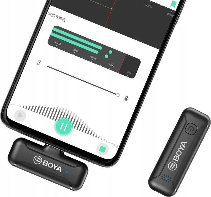 Boya 2,4 GHz surišimo kaiščio mikrofonas, belaidis BY-WM3T2-D2, skirtas iOS