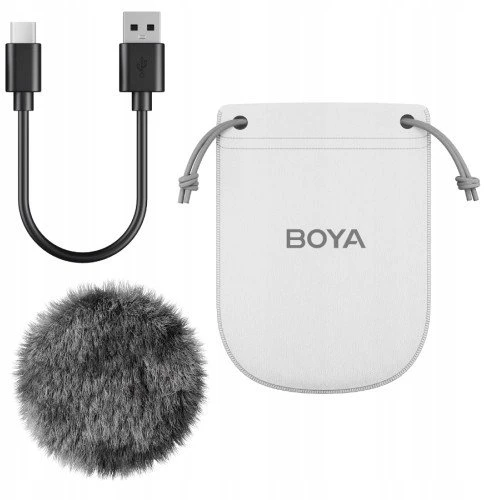 BOYA BOYALINK V2.0 belaidžiai mikrofonai 2.4GHZ USB-C - Juodas