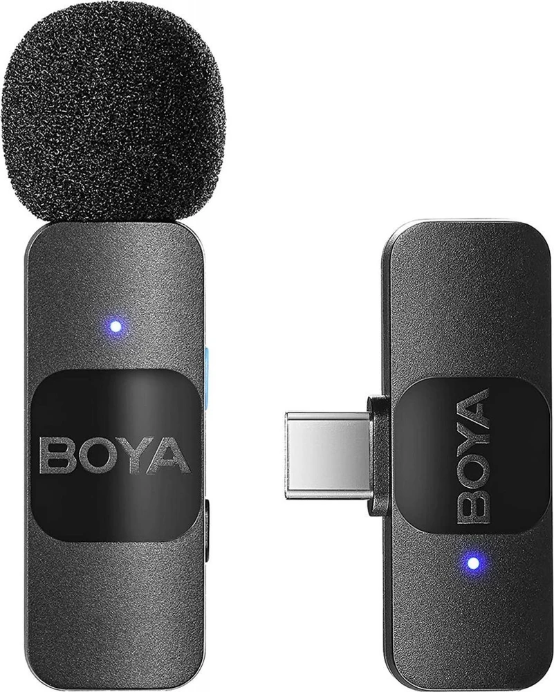 Mikrofonas BOYA BY-V10 V2.0 belaidis 2.4GHz - juoda