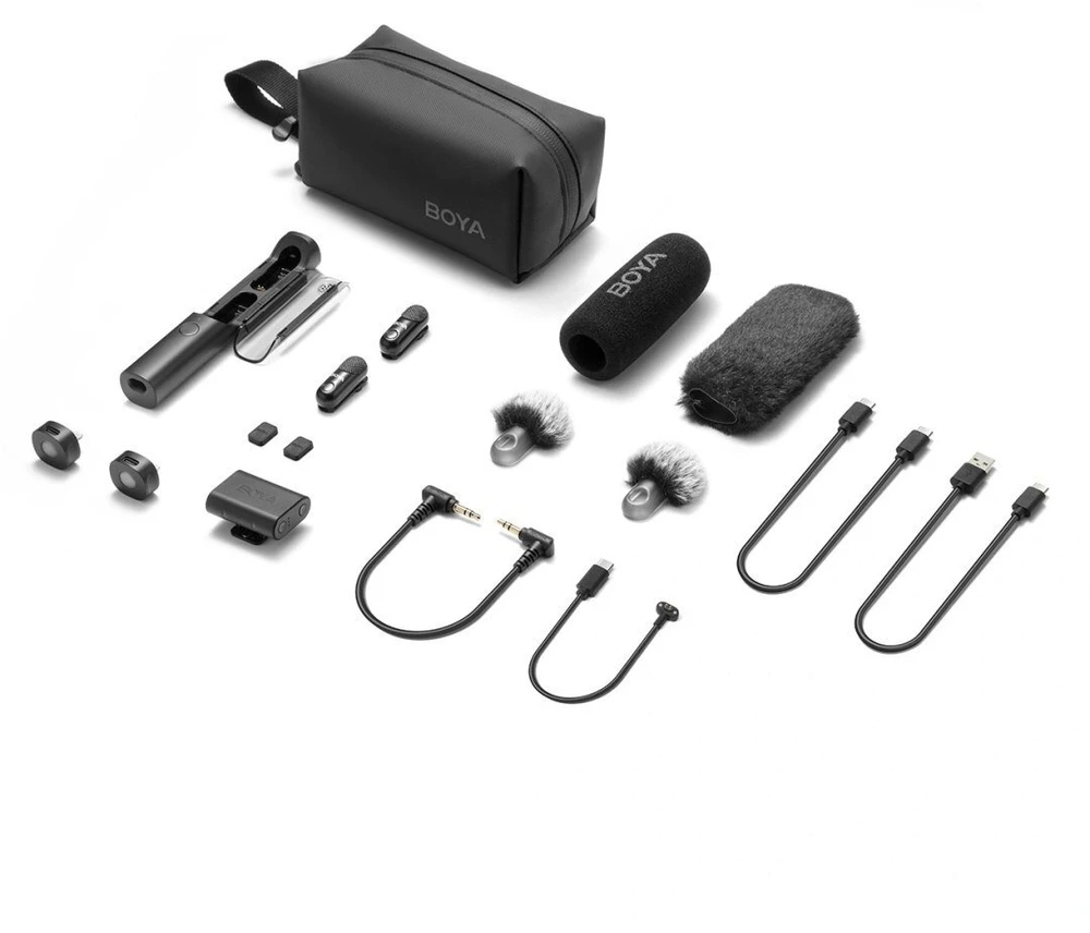 Mikrofonas BOYA MAGIC-02 belaidis 2.4GHz USB-C - juoda