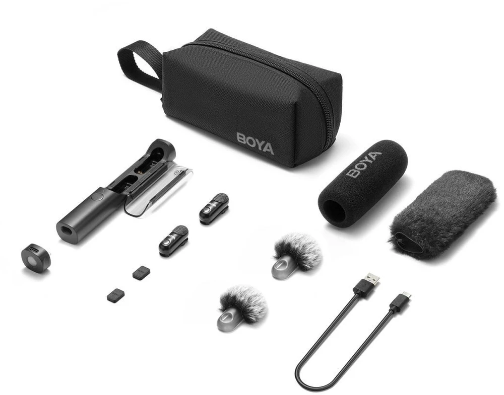 Mikrofonas BOYA MAGIC-05 belaidis 2.4GHz USB-C - juoda