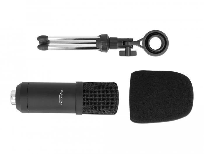 Delock Professional podcasting mikrofonas su XLR jungtimi ir 3 kontaktų lizdu