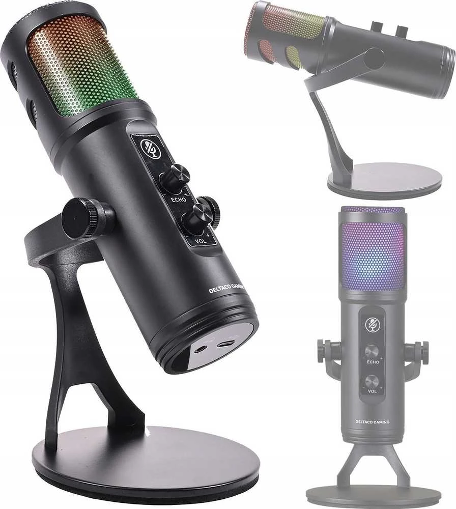 RGB srautinio perdavimo mikrofonas DELTACO GAMING / GAM-171 / 4222236