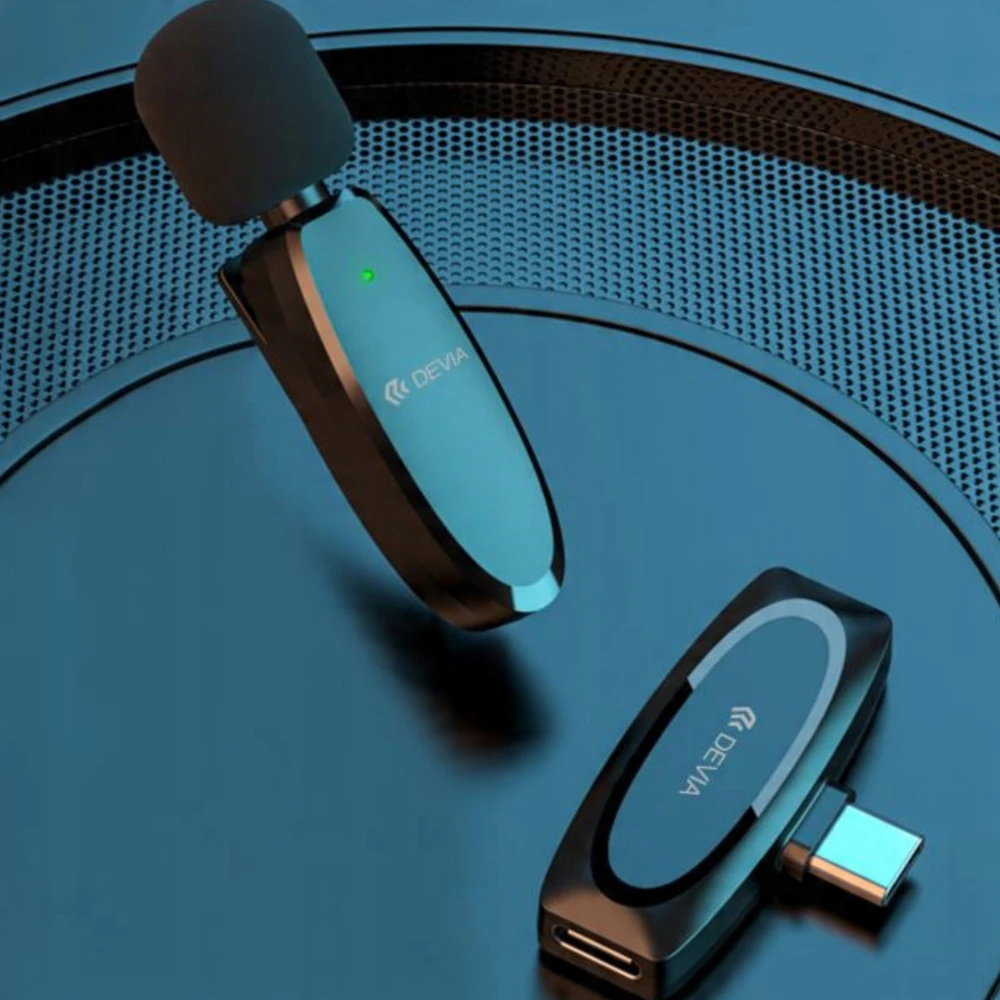 Devia mikrofonas išmaniesiems telefonams Kintone USB-C juodas