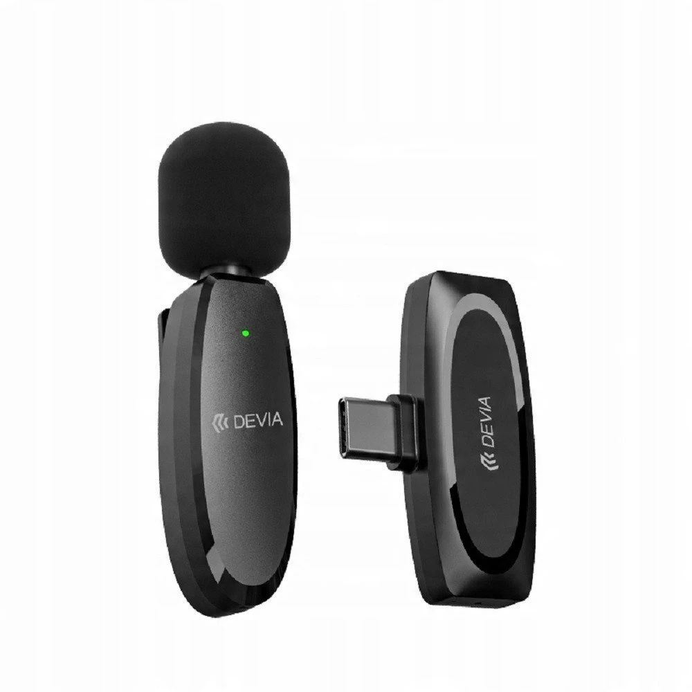 Devia mikrofonas išmaniesiems telefonams Kintone USB-C juodas