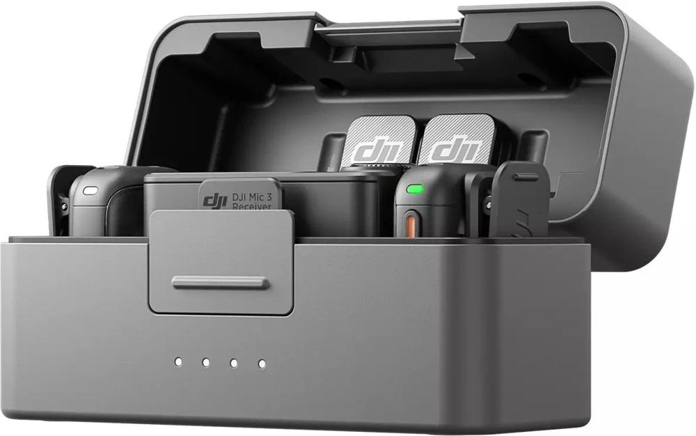 DJI Mic 3 (2 siųstuvai + 1 imtuvas + įkrovimo dėklas)