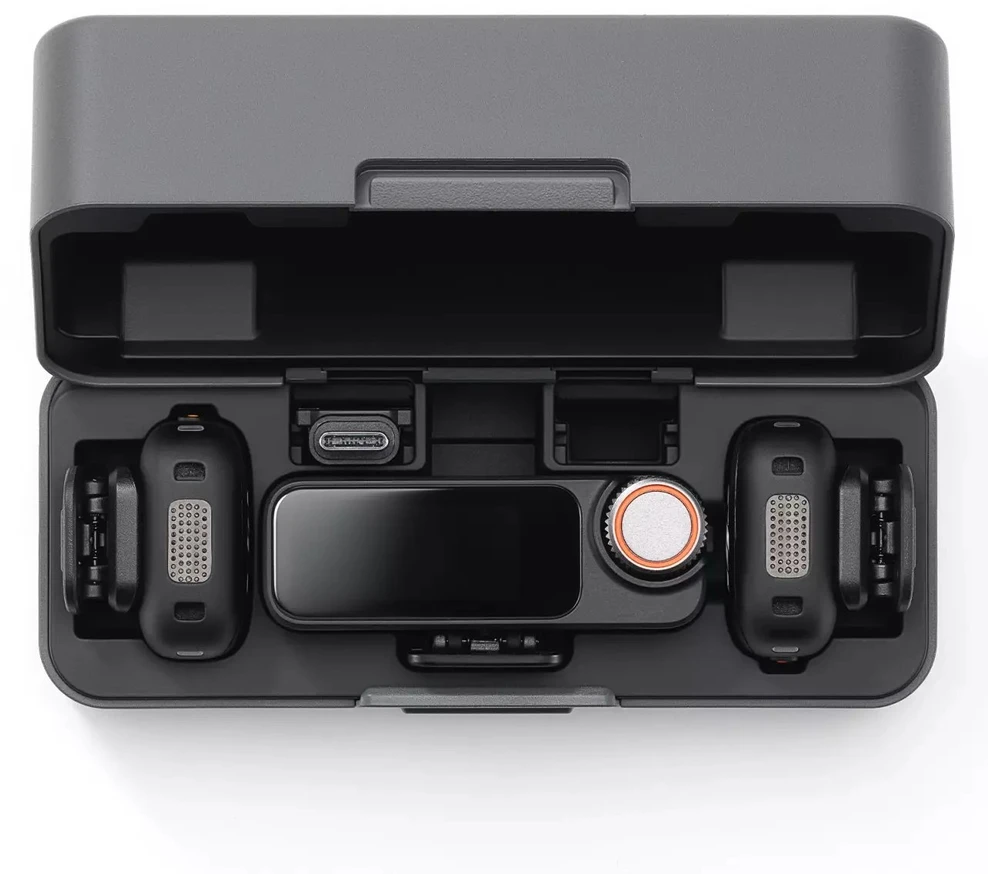 DJI Mic 3 (2 siųstuvai + 1 imtuvas + įkrovimo dėklas)