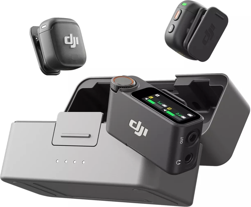 DJI Mic 3 (2 siųstuvai + 1 imtuvas + įkrovimo dėklas)