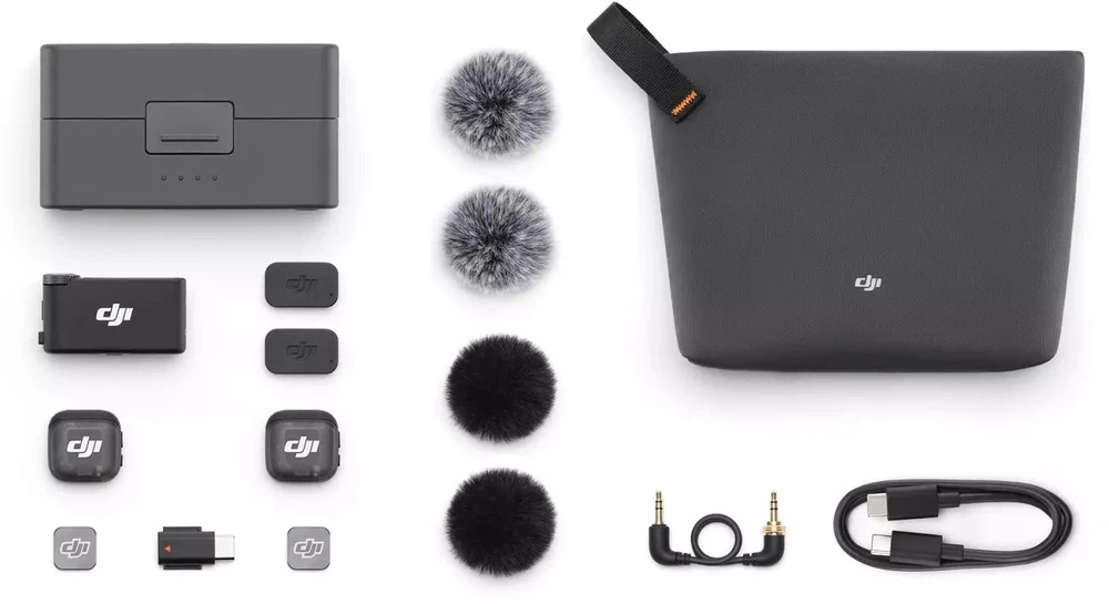 DJI Mic 3 (2 siųstuvai + 1 imtuvas + įkrovimo dėklas)