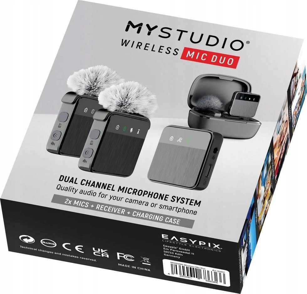 Mikrofonas EasyPix MyStudio Wireless Mic Duo