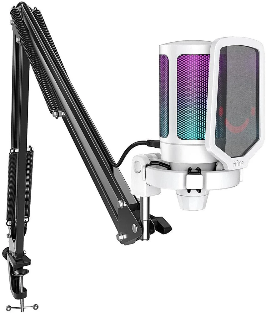 Fifine Technology FIFINE AmpliGame A6T RGB Baltas (Baltas) Kondensatorinis Mikrofonas