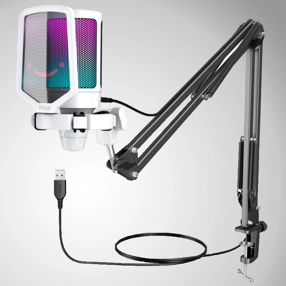 Fifine Technology FIFINE AmpliGame A6T RGB Baltas (Baltas) Kondensatorinis Mikrofonas