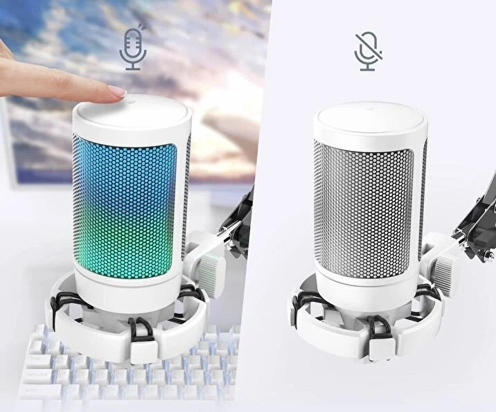 Fifine Technology FIFINE AmpliGame A6T RGB Baltas (Baltas) Kondensatorinis Mikrofonas