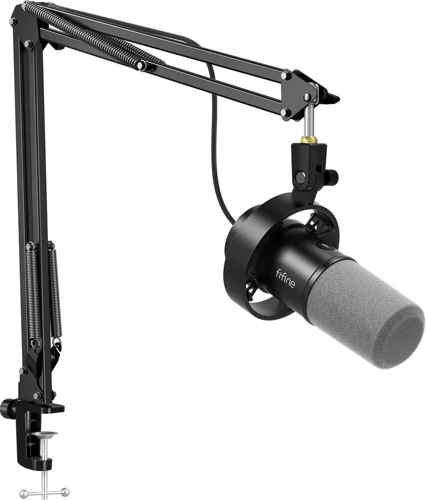 FIFINE K688CT laidinis dinaminis mikrofonas su stovu | USB/XLR (K688+CS1)