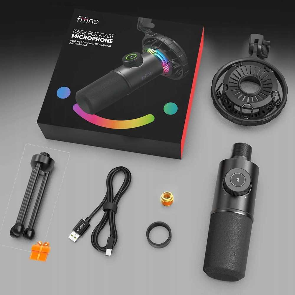 Fifine Technology Dinaminis Mikrofonas FIFINE K658 RGB