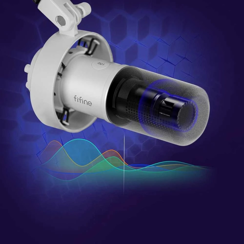 Mikrofonas dynamiczny Fifine K688W (balta)