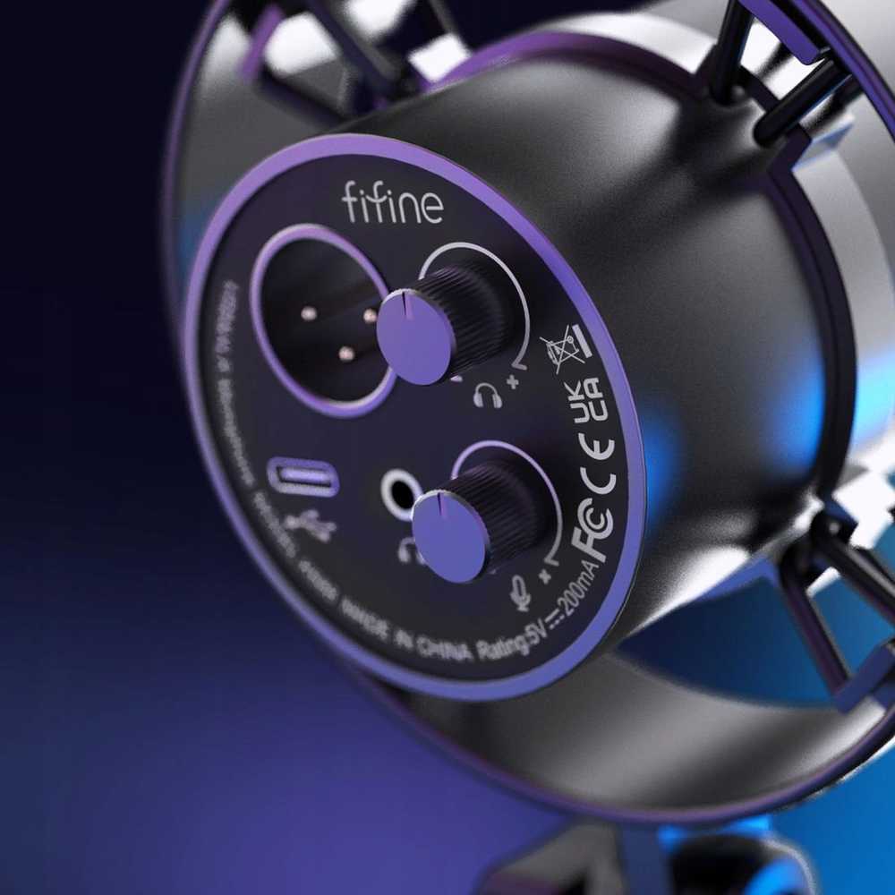 Fifine T688 dinaminis mikrofonas juodos spalvos