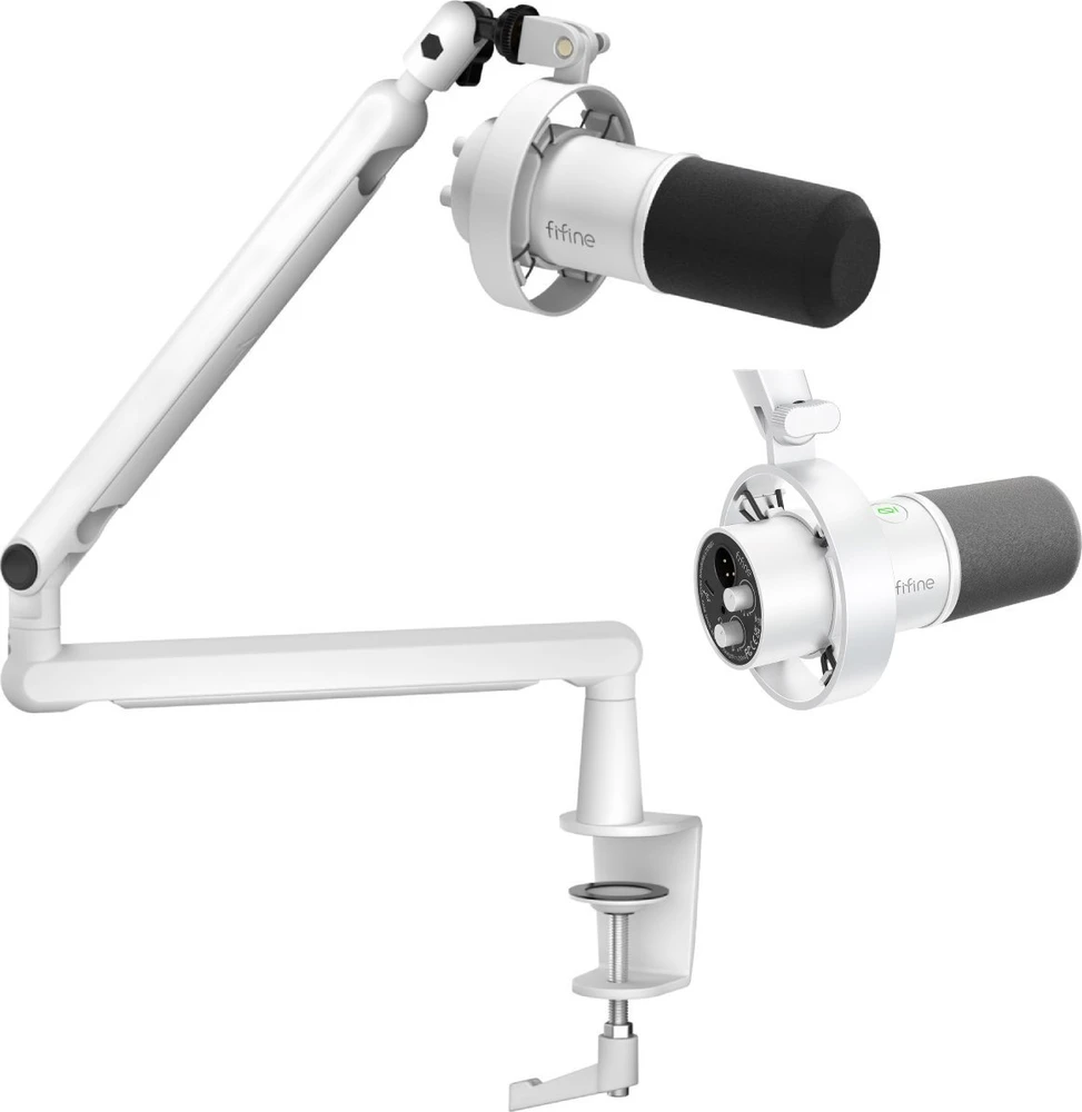 Mikrofonas dynamiczny Fifine T688W (baltas)