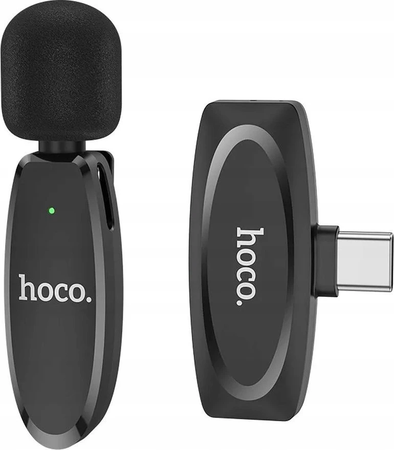 Mikrofonas Hoco L15 Type-C juodas