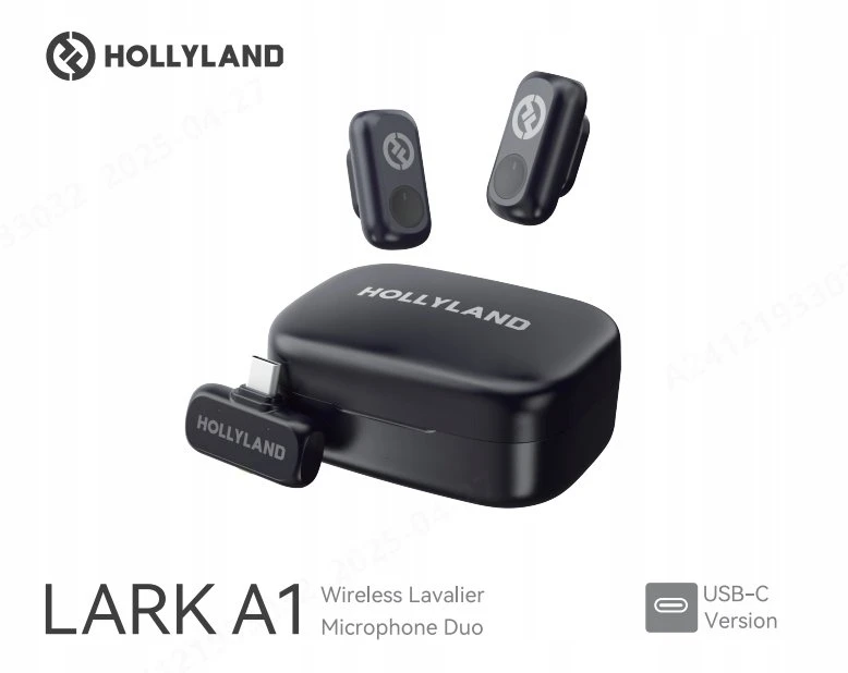 „Hollyland LARK A1 Duo“ su USB-C imtuvu ir įkrovimo dėklu