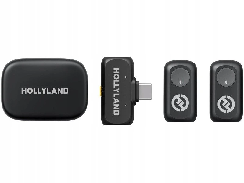 „Hollyland LARK A1 Duo“ su USB-C imtuvu ir įkrovimo dėklu