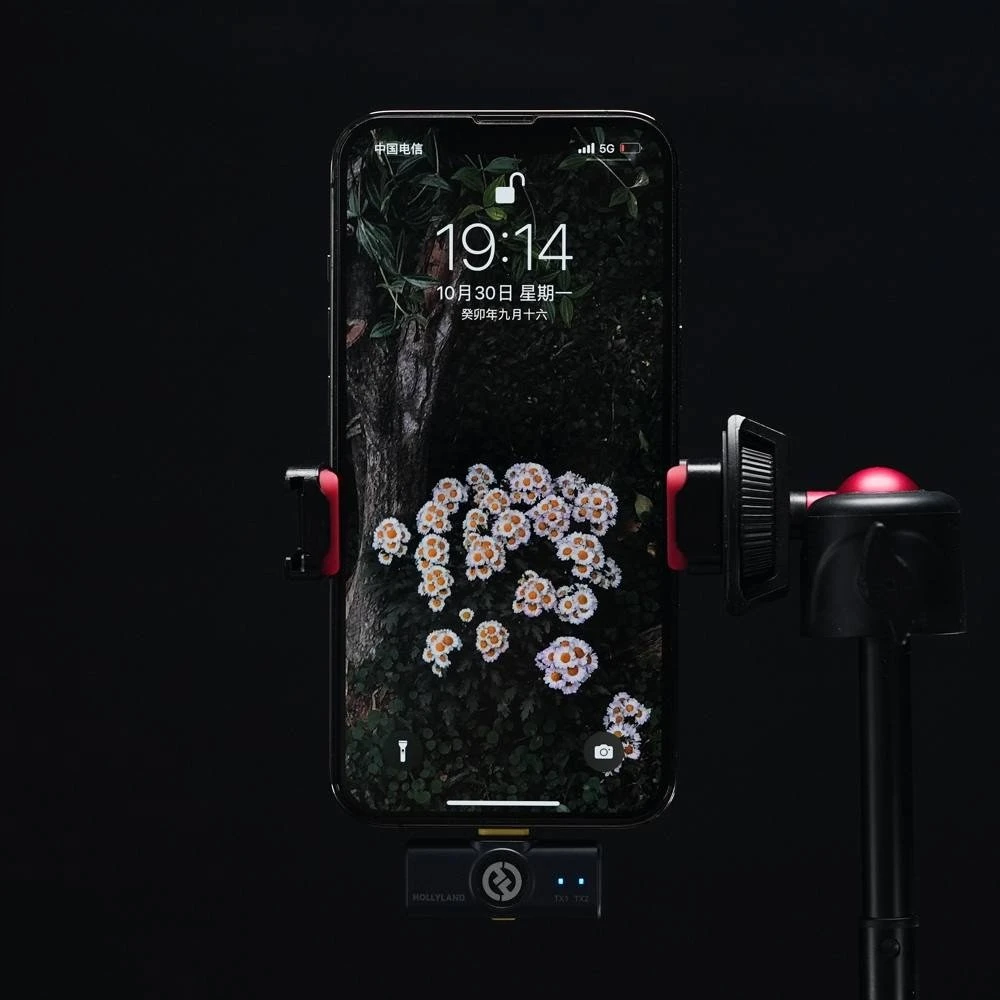 HOLLYLAND LARK M2 USB-C – BELAIDIS LAVALIER MIKROFONAS SU USB jungtimi (DUO, SHINE CHARCOAL)