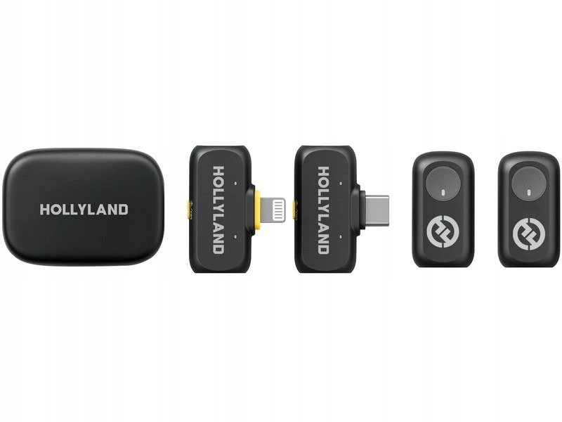 „Hollyland LARK A1“ rinkinys su USB-C imtuvu + „Lightning“ imtuvu + įkrovimo dėklu