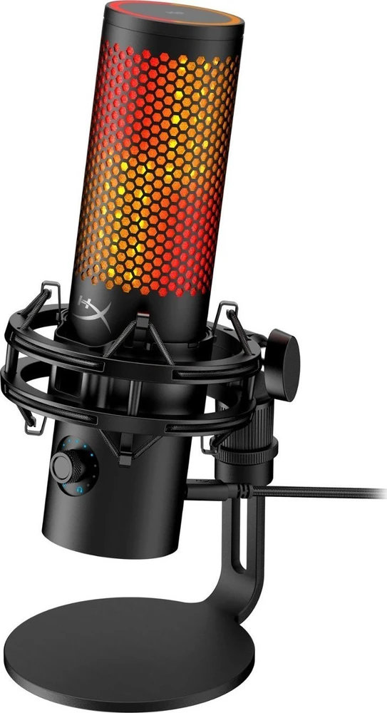 HyperX QuadCast 2 S kondensatorinis žaidimų mikrofonas | Juodas