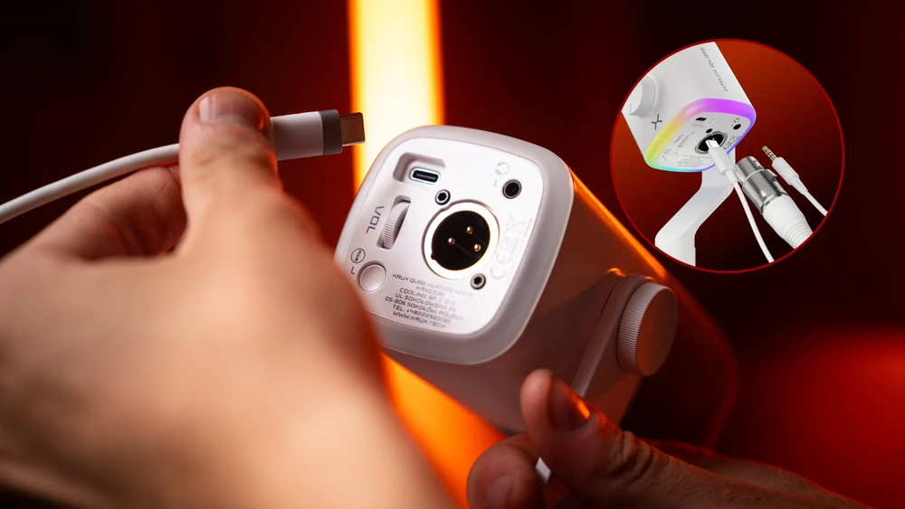 Krux Qube XLR/USB balta