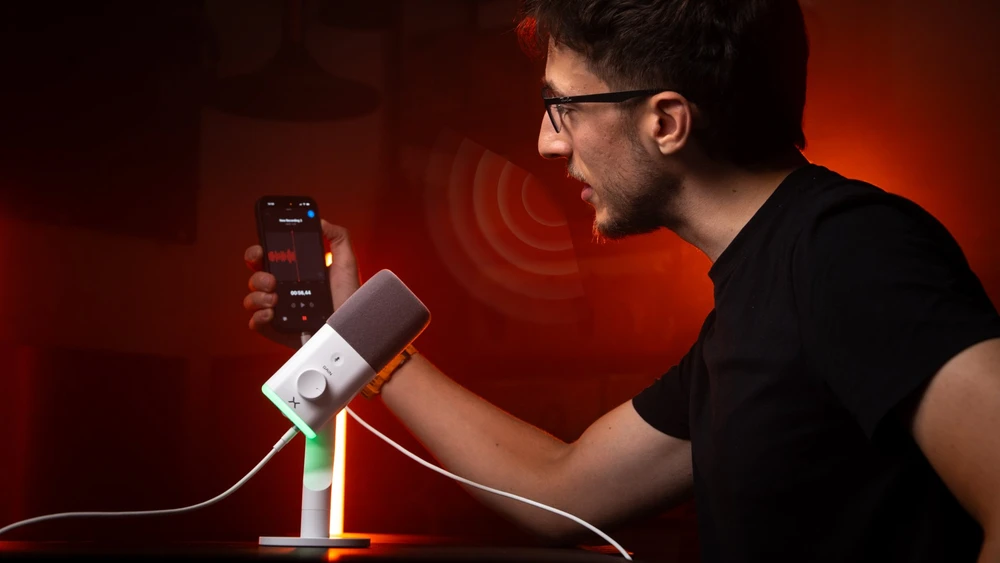 Krux Qube XLR/USB balta