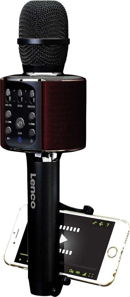 LENCO BMC-090 Karaoke-Mikrofonas, juodas