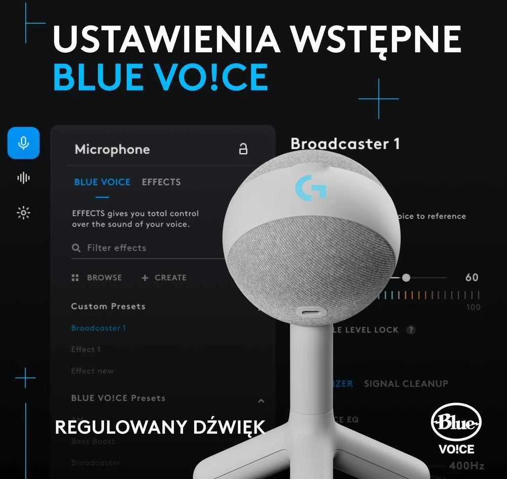 LOGITECH G Yeti Orb RGB žaidimų mikrofonas - LIGHTSYNC - OFF Baltas - USB