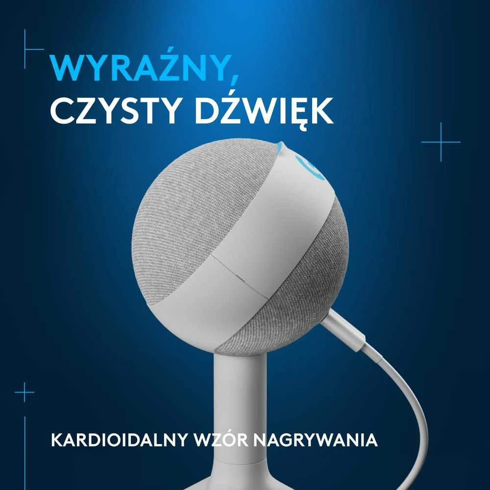 LOGITECH G Yeti Orb RGB žaidimų mikrofonas - LIGHTSYNC - OFF Baltas - USB