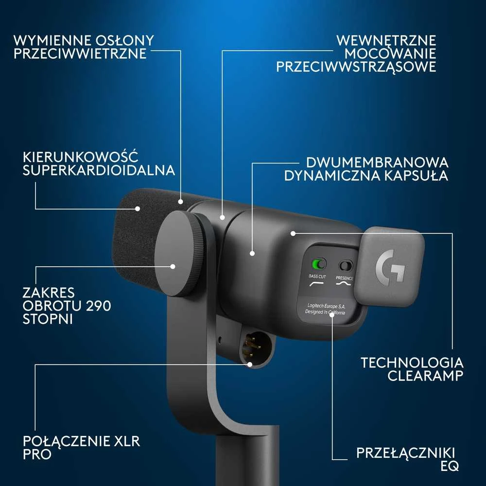 LOGITECH G Yeti Studio Microphone juodas
