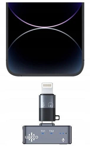 Mikrofonas Luucco MiniPods K2 Lightning juodas 2 vnt. + dėklas (SB11225)