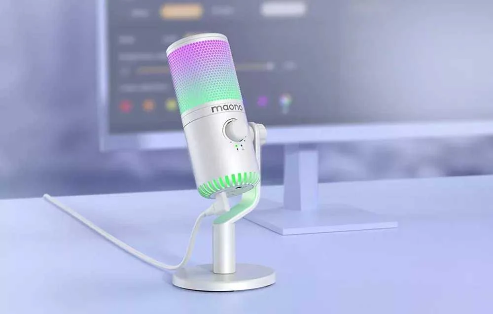 Žaidimų mikrofonas Maono DM30RGB (baltas)