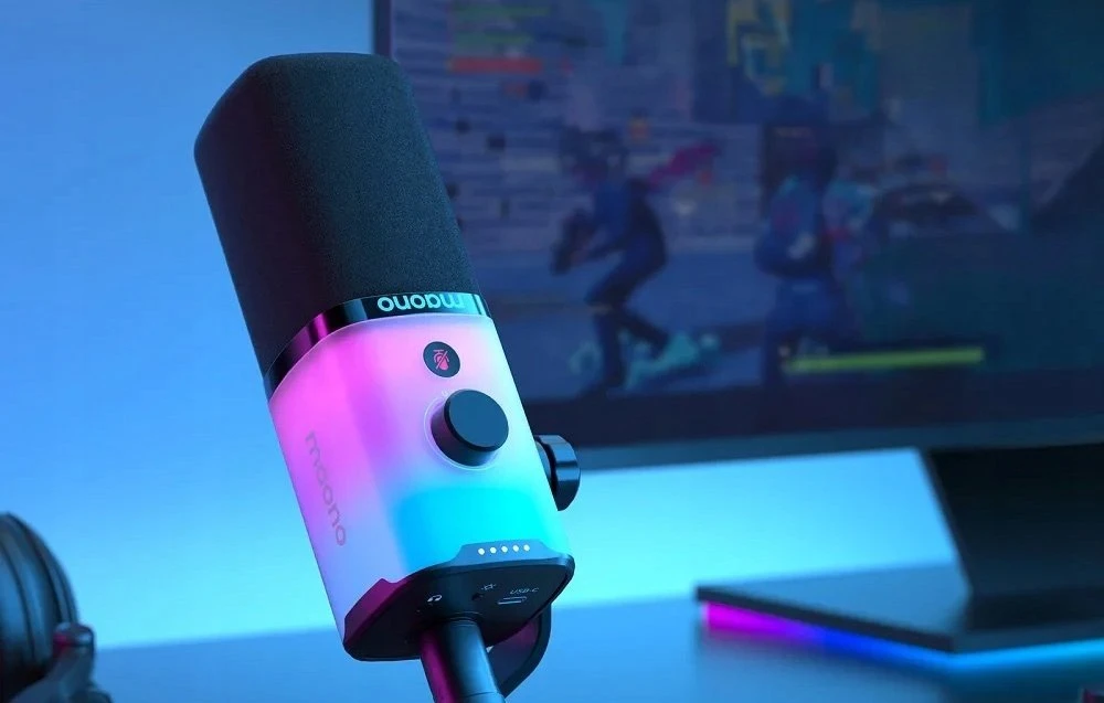 Maono PD100X RGB mikrofonas juodas