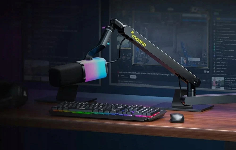 Maono PD100X RGB mikrofonas juodas