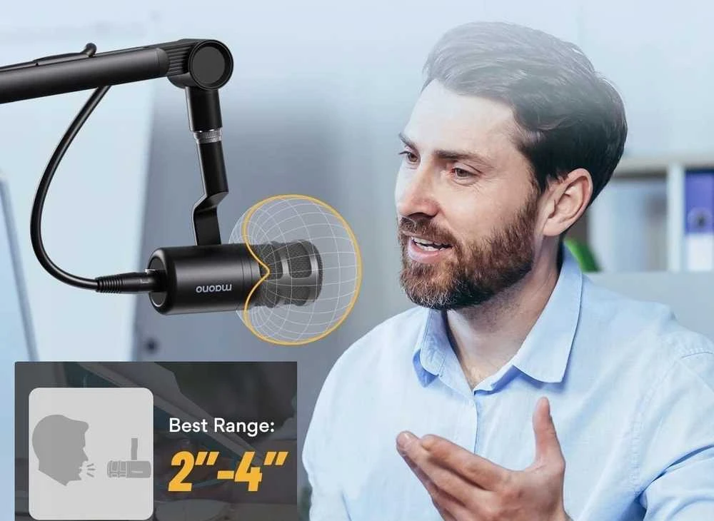 Maono PD100 mikrofonas juodas