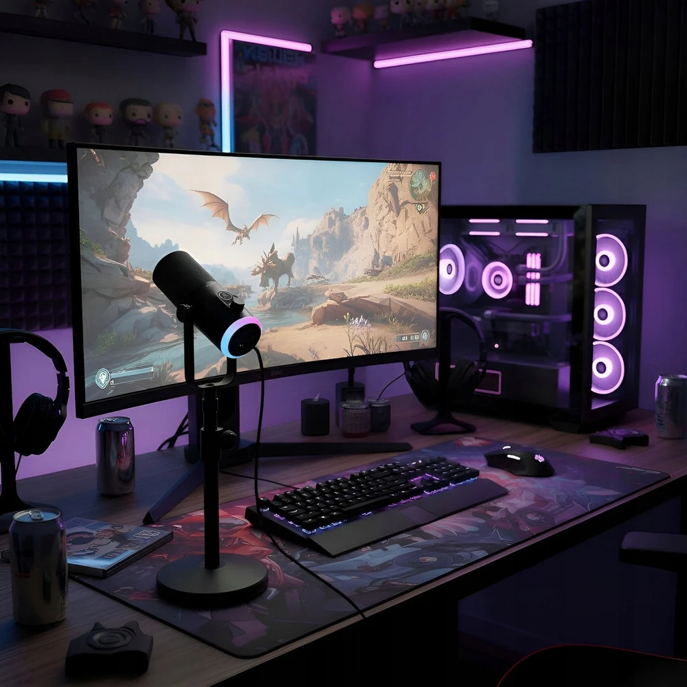 Mozos GM-ONE USB XLR RGB LED juoda