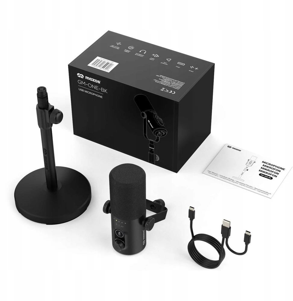 Mozos GM-ONE USB XLR RGB LED juoda