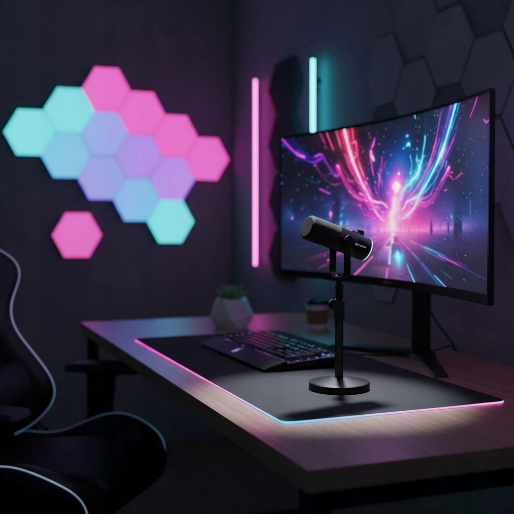 Mozos GM-ONE USB XLR RGB LED juoda