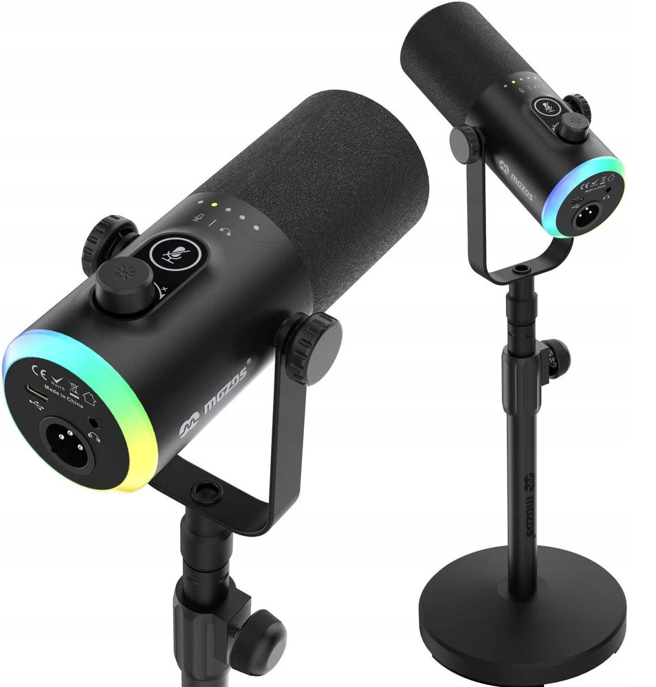 Mozos GM-ONE USB XLR RGB LED juoda