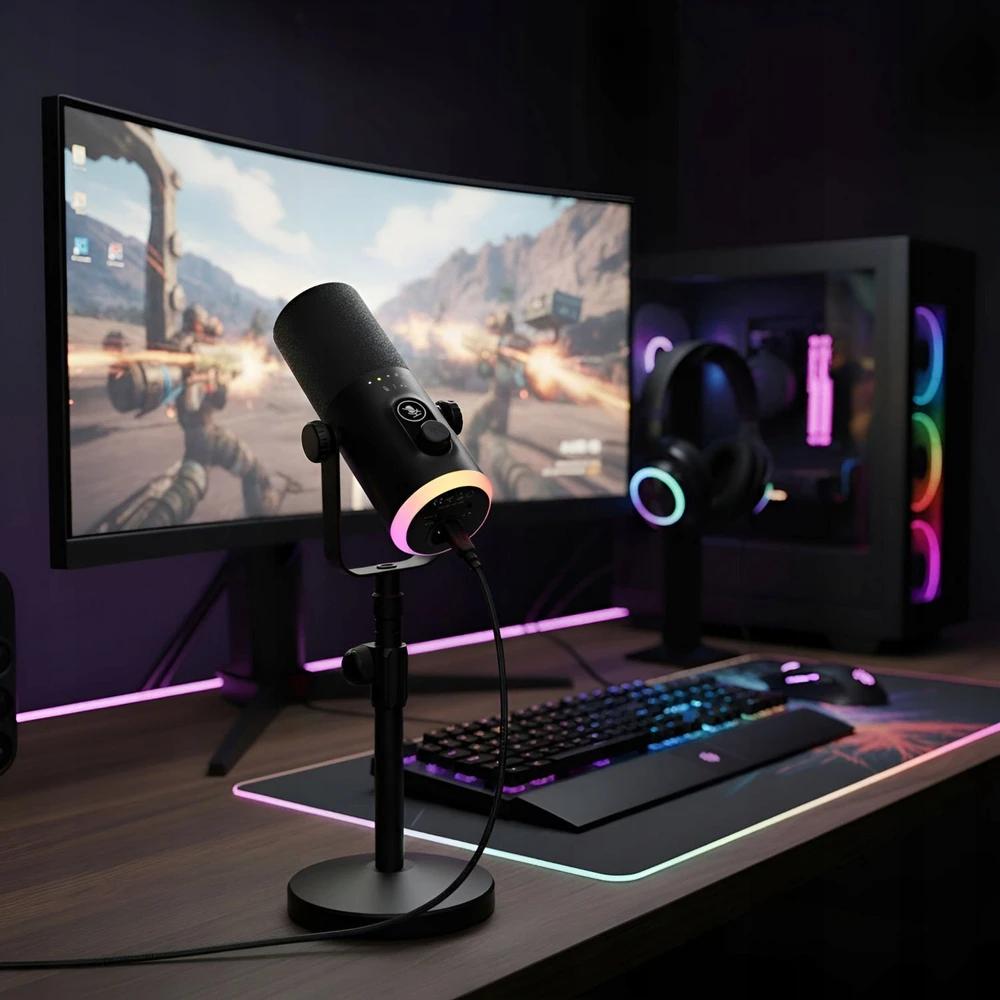 Mozos GM-ONE USB XLR RGB LED juoda