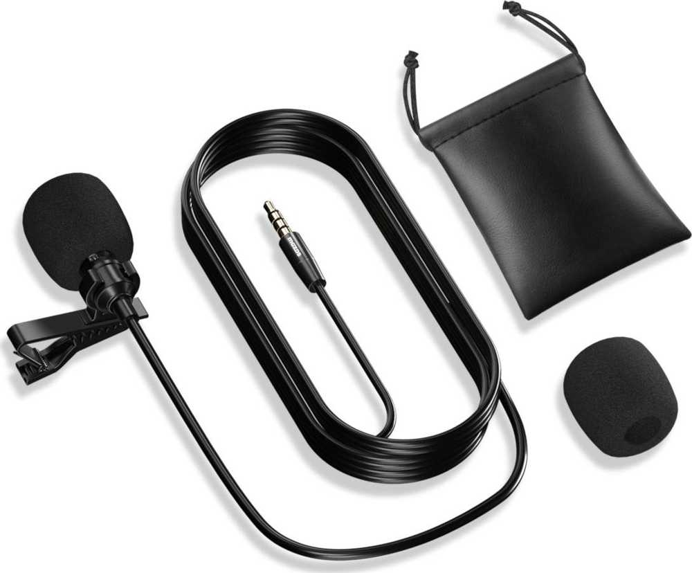 Mozos kaklaraiščio segtuko mikrofonas su skambučio segtuku, 3,5 mm lizdas (LAVMIC1)