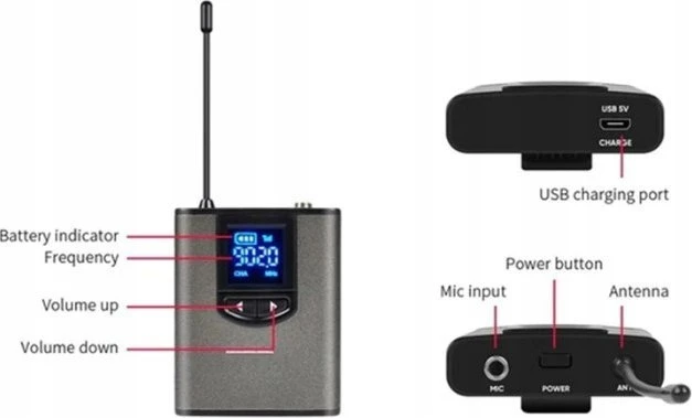 Mikrofonas Nedis MPWL200BK